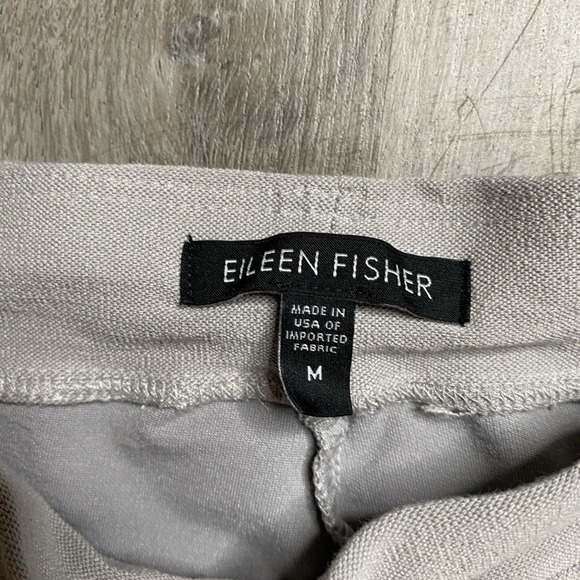 Eileen Fisher Pants Womens M Gray Stretch Crepe Straight Comfy Work Gym Casual - Picture 2 of 10